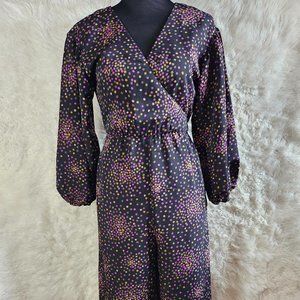 Kate Spade Women's Black and Disco Dots V-Neck Cropped Jumpsuit Size: 00